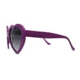 thumbnail image 3 of Iconic Large Bubble Heart Shape Cute Plastic Sunglasses Purple Smoke, 3 of 4