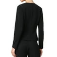 thumbnail image 3 of INSPIRE CHIC Blazer for Women's Work Office Casual Long Sleeve Open Front Collarless Suit Jackets with Pockets XS Black, 3 of 6