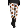 thumbnail image 2 of Halloween White High Waisted Leggings Women with Pockets Milk Silk Grinding Waisted Legging, Workout, Yoga, Running, Athletic, Active, Maximum Compression, Flattering S, 2 of 5
