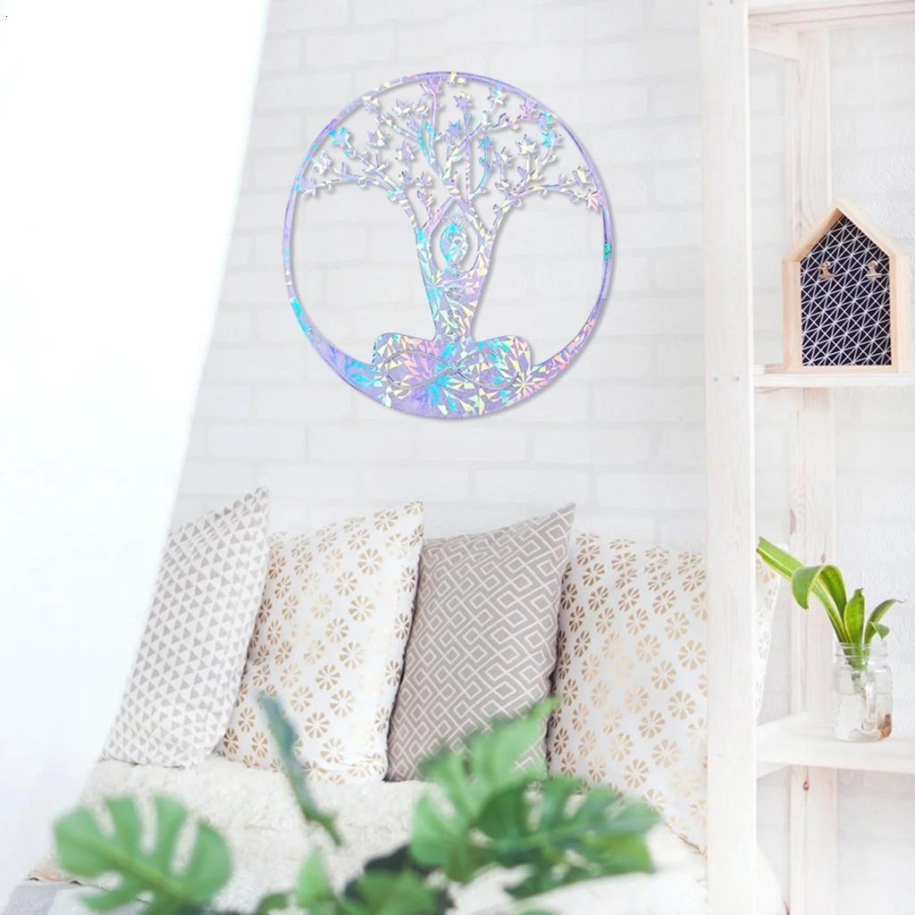 Osdhezcn Life Tree Wall Hanging Silicone Mold DIY Wall Pendant Decorative Epoxy Resin Mold Holographic Coaster Desktop Ornaments