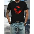 thumbnail image 1 of Weekend Clothing] Men's Summer Casual Crew Neck T-Shirt, 100% Cotton, Short Sleeve, Regular Fit, with 3D Eagle Print, for Daily & Weekend Wear, Casual Sporty Tee, Comfy Tee, 1 of 5