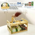 thumbnail image 3 of Adjustable Bamboo Can Organizer Rack, Two Tier FIFO Dispenser, Modern Countertop Storage, Anti Shedding, 3 of 8