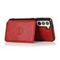 thumbnail image 5 of SaniMore for Samsung Galaxy S22 Case Multi-Functional Wallet Card Holder, Premium PU Leather Cover Vehicle Magnetic Support Kickstand Shockproof Protective Shell for Samsung S22, Red, 5 of 8