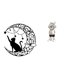 thumbnail image 1 of Escultura de pared de metal con diseño de gato , moderna decoración y para chimenea, estante, escritorio, regalo de inaug, 1 of 8