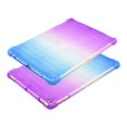 thumbnail image 3 of iPad 6th Gen Case with Tempered Glass Screen Protector, iPad 5th Gen Case, iPad Air 2 Case, Dteck Lightweight Ultra Thin Gradient Clear Case Slim Fit Soft TPU Protective Cover,Purple/Blue, 3 of 4