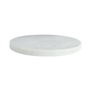 Creative Co-Op Round Marble Charcuterie or Cutting Board, White