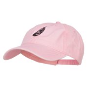 Feather Embroidered Washed Cap - Pink OSFM