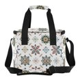 thumbnail image 2 of Insulated Cooler Bag with Multiple Pockets Lightweight Lunch Box Tote for Travel Beach Camping Office Traditional Snowflakes Motifs, 2 of 7
