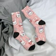 thumbnail image 5 of Rocae Girl Rabbit for Adult Socks Casual Athletic Stretchy Loose Socks for Women Men Non-Slip Middle Tube Socks, 5 of 6