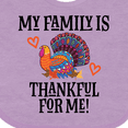 thumbnail image 4 of Inktastic Thanksgiving Turkey Family is Thankful for Me Boys or Girls Baby Bib, 4 of 4