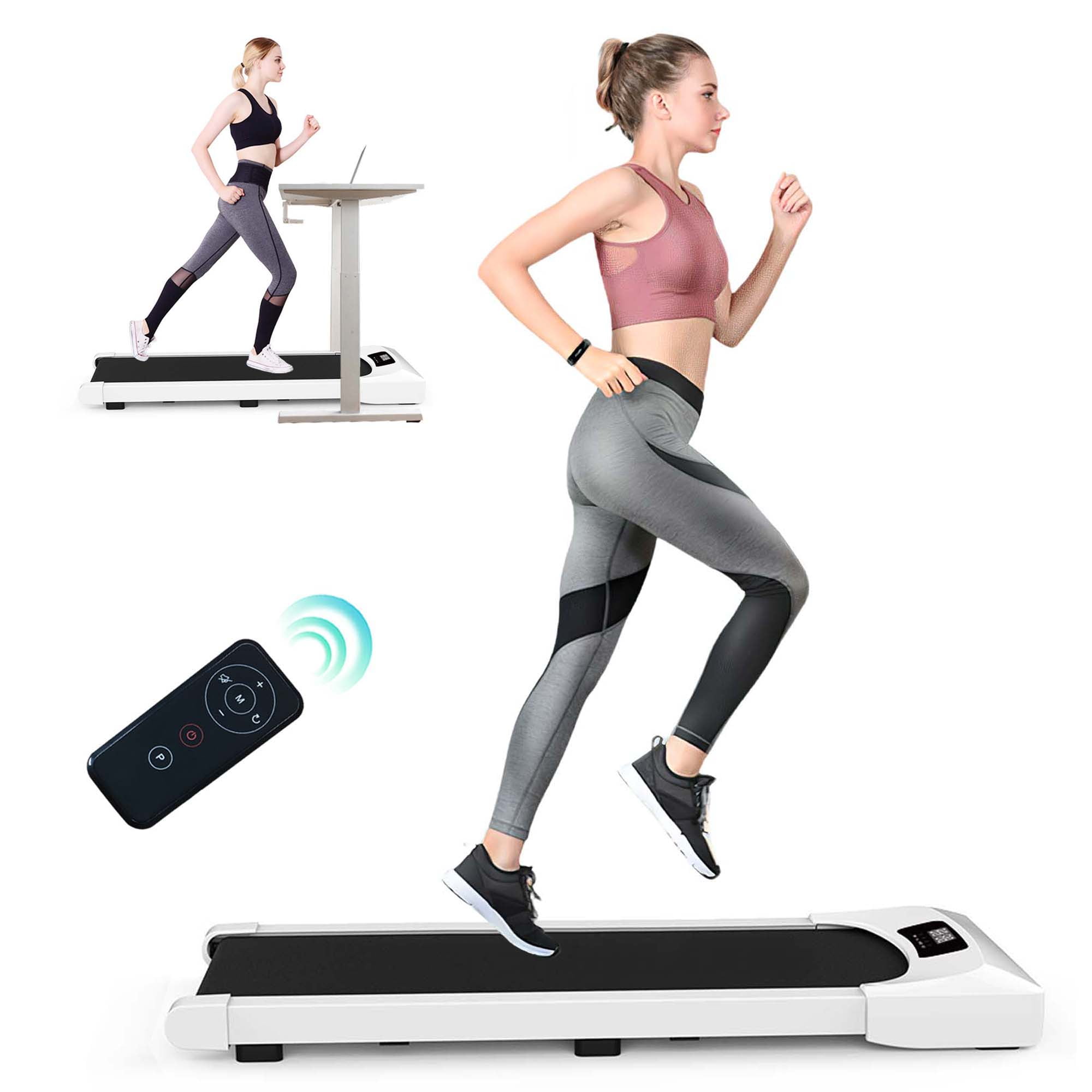 Aukfa Under Desk Treadmill, Slim Walking Pad for Home Office Workout, 245 lb Capacity, 4 mph