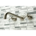 thumbnail image 2 of Kingston Brass KS8058BEX Essex Two-Handle Wall Mount Roman Tub Faucet, Brushed Nickel, 2 of 7