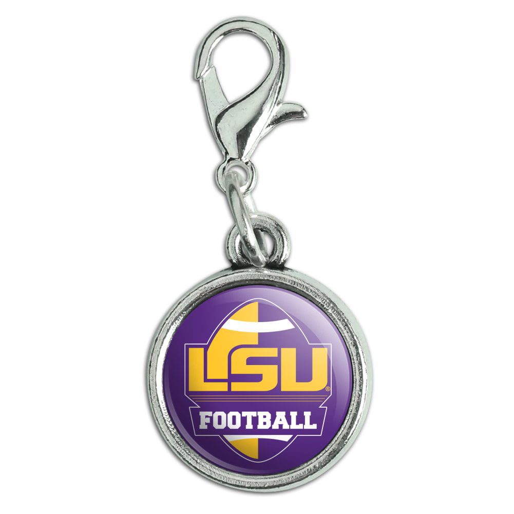 Sterling Silver Louisiana State XS (Tiny) 'LSU' Charm or Pendant
