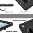 thumbnail image 2 of Decase for iPad Mini 6th Gen Military Grade Protection Case,Built-in Rotation Ring Stand,with Shoulder Strap & Hand Strap,with Pen Holder,Rugged Shockproof Heavy Duty Case Cover,Black, 2 of 13
