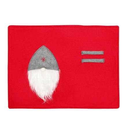 

VerPetridure Christmas Ornament Santa Claus Printed Cotton Western Table Mat