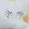 thumbnail image 4 of Beautiful Hawaiian Palm Tree Earring and Necklace, Sterling Silver Palm Tree CZ Pendant, N6009 Birthday Mom Valentine Gift, Island Jewelry, 4 of 10