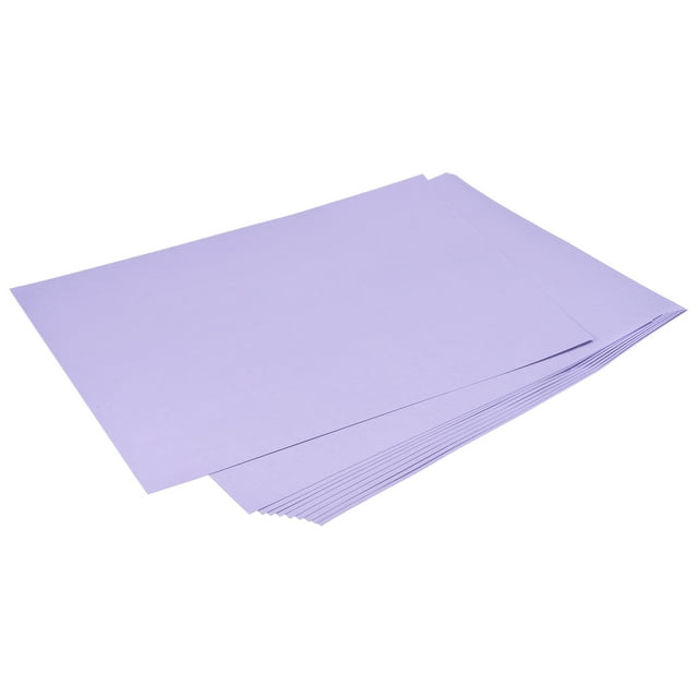 Papel de scrapbook de cartulina Uxcell 8.3" x 11.7", 74 lb/200 gsm, morado claro 20 paquetes