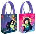 thumbnail image 2 of Mulan Party Favor Bags Set – 12 Pack 8" Disney Goodie Bags for Kids Bulk Reusable Mini Totes | Disney Mulan Birthday Party Supplies, 2 of 5