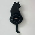 thumbnail image 3 of Black-Cat Pendulum Wall Clock,Cat Clock with Moving Tail,Cat Swinging,Whimsical Funny Clocks, 3 of 3