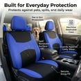 thumbnail image 2 of FH Group Car Seat Covers Light & Breezy Flat Cloth, Full Set w/ Carpet Floor Mats With Colored Trim, 2 of 10