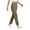 Khaki, variant on Yungyresw High Waisted Ankle Pants For Women Straight Leg Elastic Waist Lightweight Athletic Pants Stretch Running Workout Trousers Deep Green L