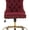 Burgundy(high Back), variant on Faux Fur Makeup Vanity Chair, Comfy Fuzzy Home Office Desk Chair with Wheels & Gold Base, Upholstered Adjustable Swivel Office Chair for Teens Girls Women Home Office, Violet