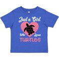 thumbnail image 3 of Inktastic Just a Girl Who Loves Turtles Girls Toddler T-Shirt, 3 of 5