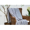 thumbnail image 6 of Navy/Natural Gingham Check 50" X 60" Throw Blanket, 6 of 7
