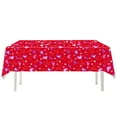 thumbnail image 2 of Valentine's Day Decorations Disposable Tablecloth Heart-shaped Party Tablecloth for Romantic Dinner Event Home Kitchen Decor Celebration Red-Purple, 2 of 6