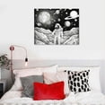 thumbnail image 5 of Onetech Astronauts' Interesting Aliens Moon Cosmos Galaxy Hippies Canvas Wall Art Decor 20x16 in / 16x12 in Ready to Hang for Living Room Bedroom Home Office 20x16in, 5 of 6