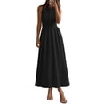 thumbnail image 1 of Vestido Maxi sin Mangas Patchwork Negro XL PRETTYGARDEN, 1 of 8