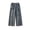 YBlue282, variant on MEZZALL Kids Girls Jeans Pants Wide Leg Denim Pant High Waist Elastic Band Casual With Pockets 7-8 Years Leisure Baby Wear