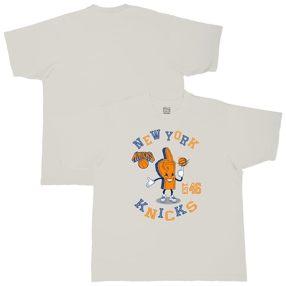 Men's-Stadium Essentials  Cream New York Knicks Number One Oversized T-Shirt