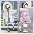thumbnail image 1 of Cinnamoroll Kuromi Sanrioed Anime Winter Coats Princess Girls Kids Kawaii Parkas Jacket Down Coat Clothes Kids Clothing for Girl, 1 of 5