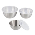 thumbnail image 4 of Mainstays 6-Piece Brushed Stainless Steel Mixing and Storage Bowl Set with Lids, 4 of 6