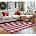 thumbnail image 5 of HearthHarmony Buffalo Plaid Rug 4x6 Ft Red and White Outdoor Rugs Washable Checkered Rug Cotton Christmas Door Mat Outdoor Indoor Area Rugs Halloween Fall Rug for Front Door Patio Kitchen, 5 of 16