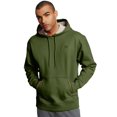thumbnail image 1 of Champion Mens Powerblend Fleece Pullover Hoodie, 2XL, Service Green, 1 of 1