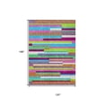 thumbnail image 3 of HomeRoots 613295 10 x 14 ft. Lavender, Orange & Lime Green Striped Washable Indoor & Outdoor Rectangle Area Rug, 3 of 5
