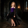 thumbnail image 4 of IWRICH Halloween Dress for Girls Witch Mesh Gothic Fall Maxi Dress off Shoulder Halloween Party Dresses, 4 of 8