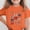 01 Orange, variant on Freshbabe Kids Girls 4Th Of July Coquette Bows Print Short Sleeve Crew Neck T-Shirt, Red White Blue Bow Casual Summer Top For Independence Day,Size3-15