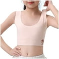 thumbnail image 7 of Paiyanr Children Young Girls Solid Color Developmental Bra Soft Comfortable Breathable Children Thin Style Student Bra Underwear Pink, 7 of 7