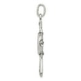 thumbnail image 2 of White Sterling Silver Charm Pendant Antiqued Widows Mite Coin Cross, 2 of 3