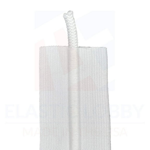 2" (51mm) White Drawcord Elastic - US Made - 5 yards