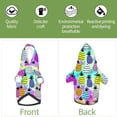 thumbnail image 6 of Fotbe Graffiti Pineapples Print Small Dog Sweater Hoodies Pet Grey Hooded Soft Fleece Sweatshirts with Pocket Fall Winter Puppy Cat Sweaters Warm Clothes-Small, 6 of 7