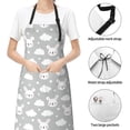 thumbnail image 6 of Pofeuu Rabbit And Cloud Print Waterproof Apron with Pockets Adjustable Cooking Aprons Kitchen Bib for Baking Household Cleaning, 6 of 8
