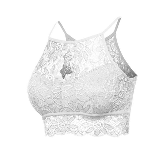 FashionOutfit Women's Sexy Lace High Neck Bralette Top