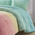 thumbnail image 3 of Mi Zone Twin/Twin XL Comforter Set Shaggy Faux Fur Ultra Soft 2-Piece Ombre Design Warm Bedding Sets Aqua, 3 of 10