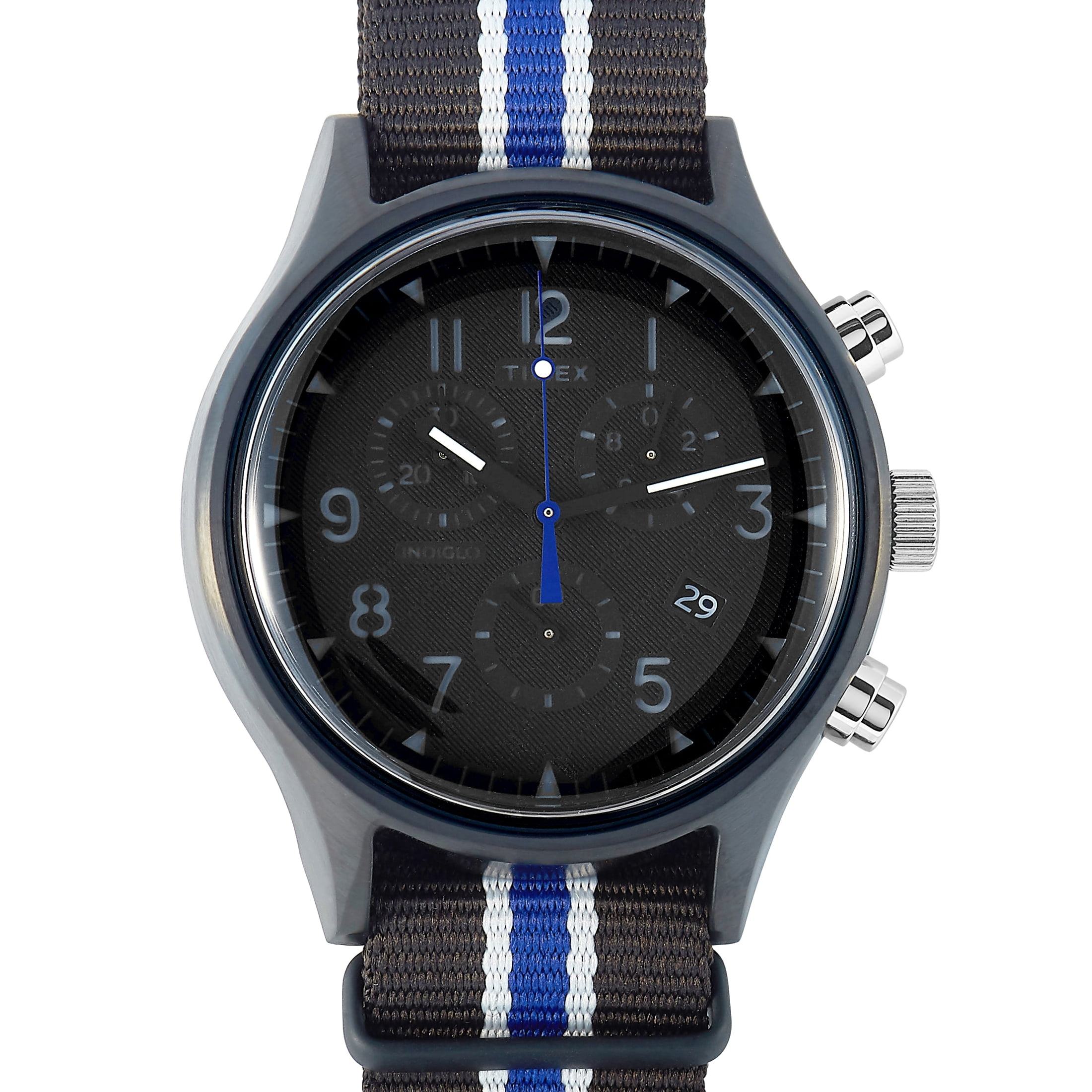 時計 TIMEX MK1 Aluminum Chronograph TW2R81400 Timex MK1 Aluminum Chronograph 40 mm Reflective Strap Watch