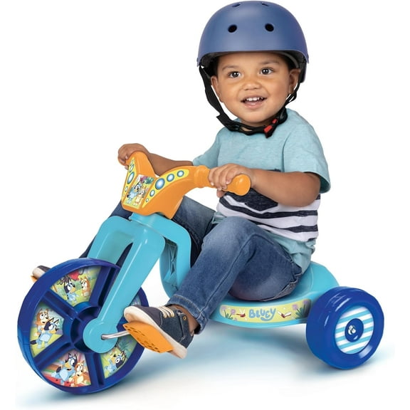 Bluey Toddler Kids Ride-On 8.5" Fly Wheels Junior Cruiser Tricycle - Toddler Bike Trike, Ages 18-36M, for Kids 33”-35” Tall - 35 lbs. Weight Limit