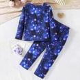 thumbnail image 5 of Little Girls Outfit Sets 2 Piece Glow Kitty Print Long Sleeve Top with Pants Comfortable Loungewear Set Size 2-3Y, 5 of 9